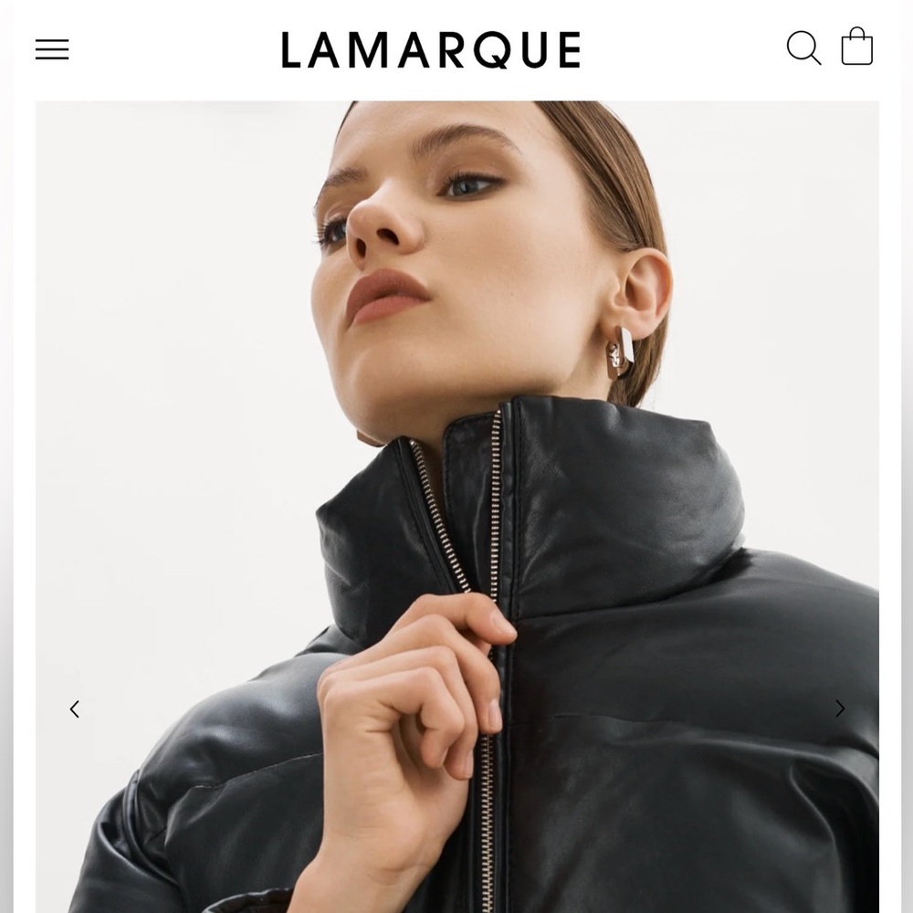 LAMARQUE Women's Black Down Puffer Jacket - Picture 7 of 16